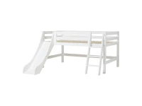 Hoppekids ECO Luxury halfhoogslaper met glijbaan 120x200 - schuine ladder