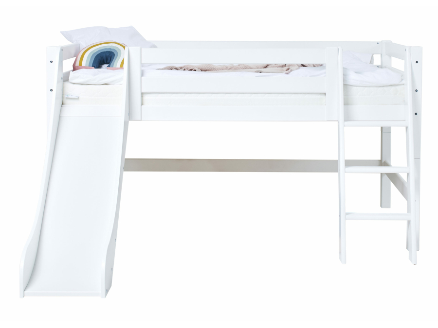 Hoppekids ECO Luxury halfhoogslaper met glijbaan 120x200 - schuine ladder - Afbeelding 6