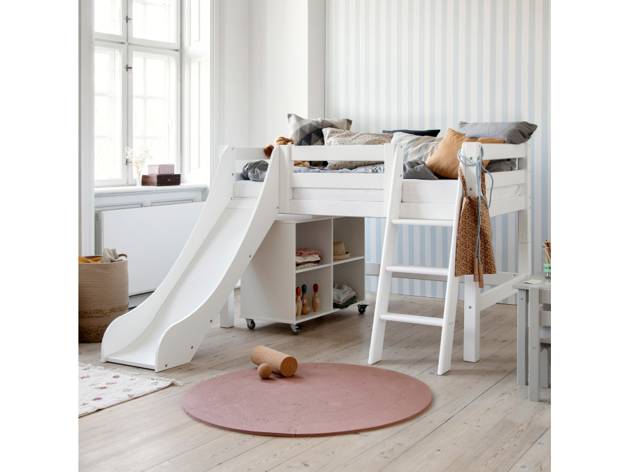 Hoppekids ECO Luxury halfhoogslaper met glijbaan 70x160 - schuine ladder - Afbeelding 2