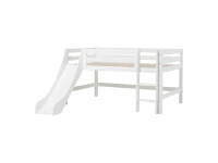 Hoppekids ECO Luxury halfhoogslaper met glijbaan 120x200 - rechte ladder