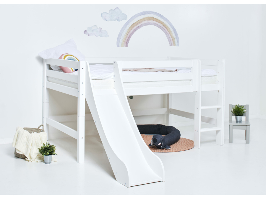 Hoppekids ECO Luxury halfhoogslaper met glijbaan 120x200 - rechte ladder - Afbeelding 3