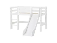 Hoppekids ECO Luxury halfhoogslaper met glijbaan 70x160 - rechte ladder
