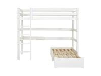 Hoppekids ECO Luxury hoogslaper met bureau en lounge 90x200 - rechte ladder