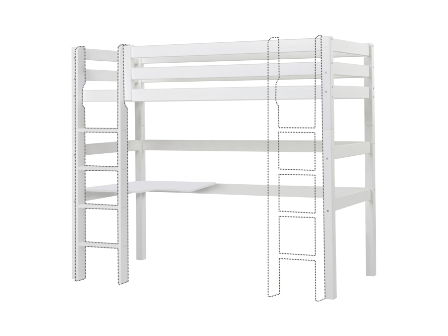 Hoppekids ECO Luxury hoogslaper met bureau en lounge 90x200 - rechte ladder - luxe bodem - Afbeelding 13