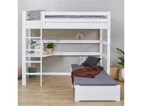 Hoppekids ECO Luxury hoogslaper met bureau en lounge 90x200 - rechte ladder - Afbeelding 3