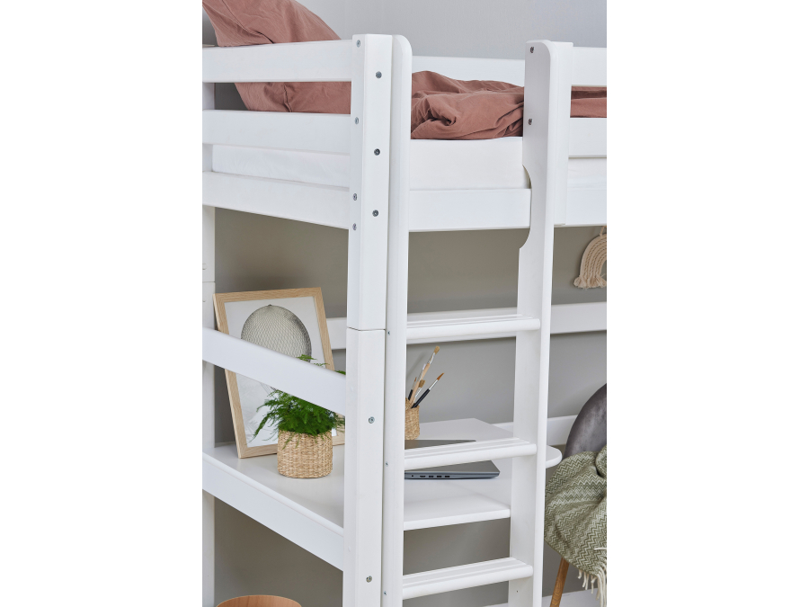 Hoppekids ECO Luxury hoogslaper met bureau en lounge 90x200 - rechte ladder - luxe bodem - Afbeelding 3
