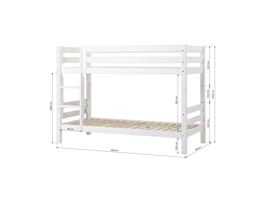 Hoppekids ECO Luxury stapelbed 90x200 - rechte ladder - Afbeelding 6