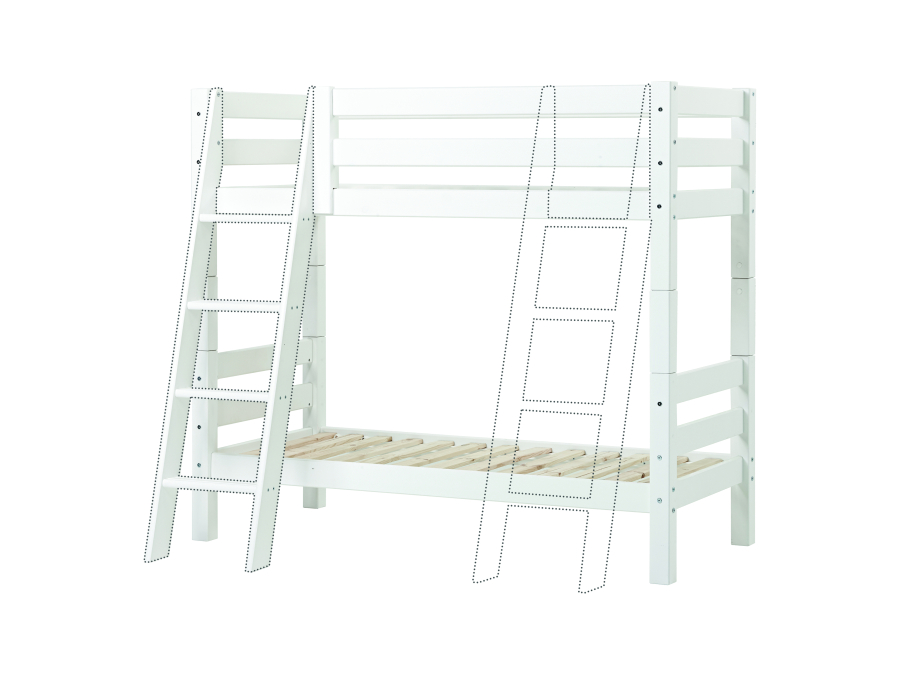 Hoppekids ECO Luxury stapelbed 70x160 - schuine ladder - Afbeelding 4