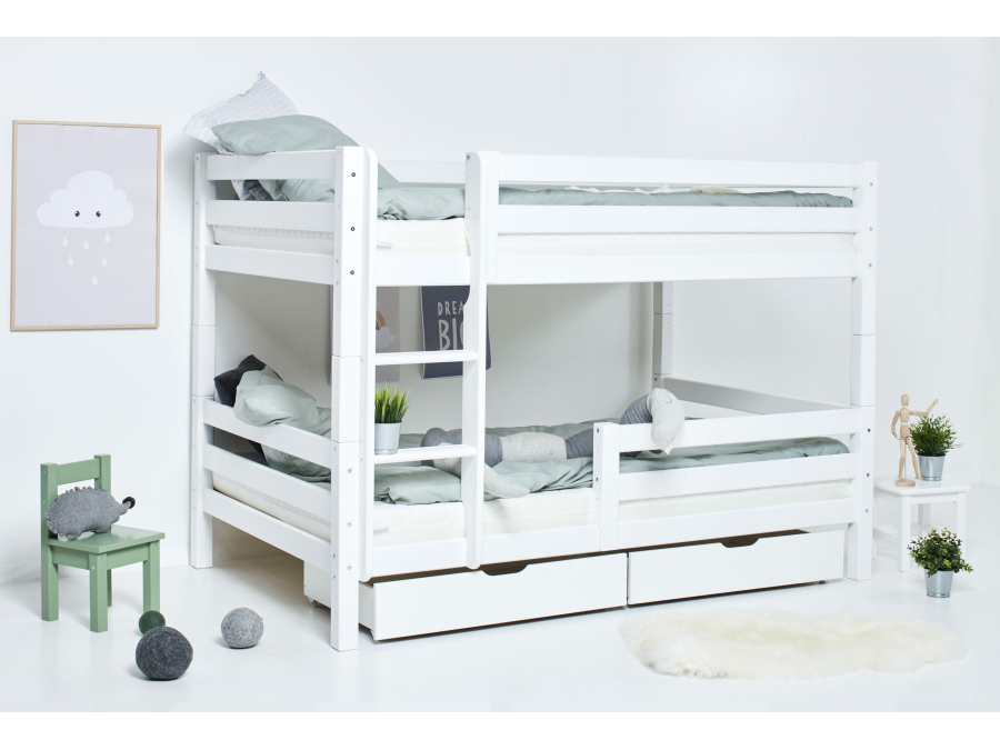 Hoppekids ECO Luxury stapelbed met uitvalbeschermer 120x200 - rechte ladder - Afbeelding 6