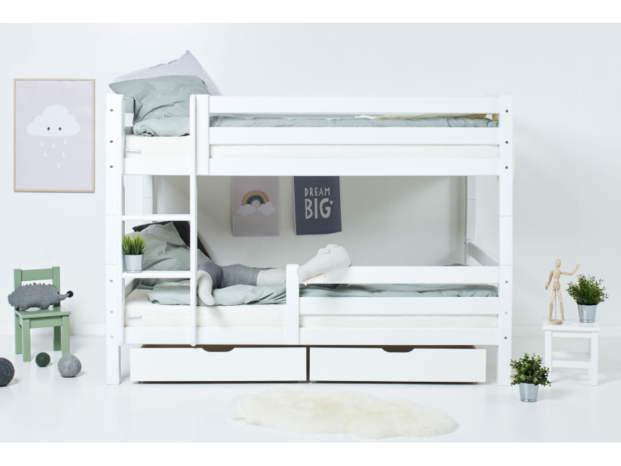 Hoppekids ECO Luxury stapelbed met uitvalbeschermer 120x200 - rechte ladder - Afbeelding 5