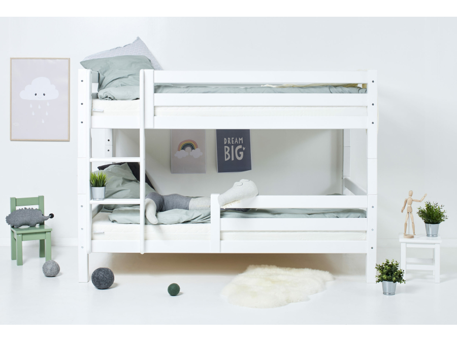 Hoppekids ECO Luxury stapelbed met uitvalbeschermer 120x200 - rechte ladder - Afbeelding 2