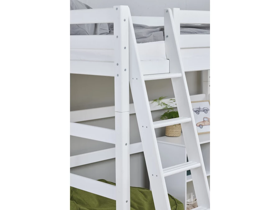 Hoppekids ECO Luxury hoogslaper 90x200 - schuine ladder - luxe bodem - Afbeelding 4