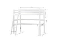 Hoppekids ECO Luxury hoogslaper met bureau 90x200 - schuine ladder - luxe bodem - Afbeelding 7