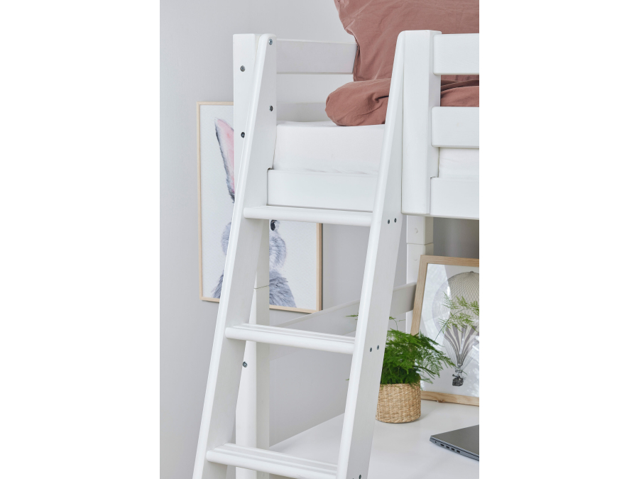 Hoppekids ECO Luxury hoogslaper met bureau 90x200  - schuine ladder - Afbeelding 4