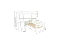Hoppekids ECO Luxury hoekstapelbed 90x200 - schuine ladder - Afbeelding 2