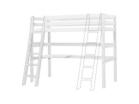Hoppekids ECO Luxury hoogslaper met bureau en lounge 90x200 - schuine ladder - luxe bodem - Afbeelding 12