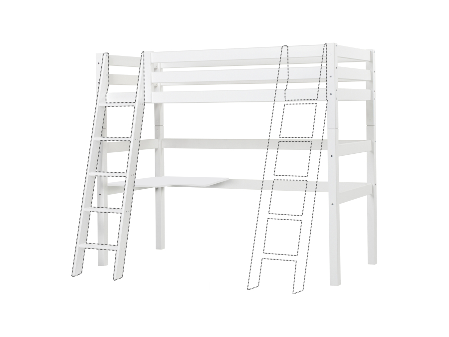Hoppekids ECO Luxury hoogslaper met bureau en lounge 90x200 - schuine ladder - luxe bodem - Afbeelding 12
