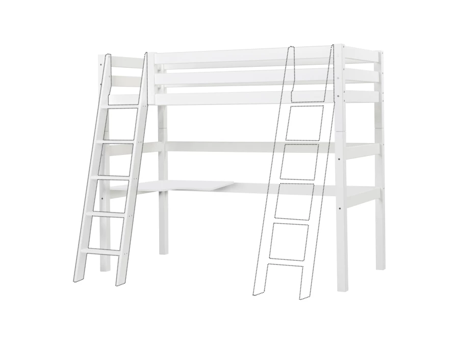 Hoppekids ECO Luxury hoogslaper met bureau en lounge 90x200 - schuine ladder - Afbeelding 11