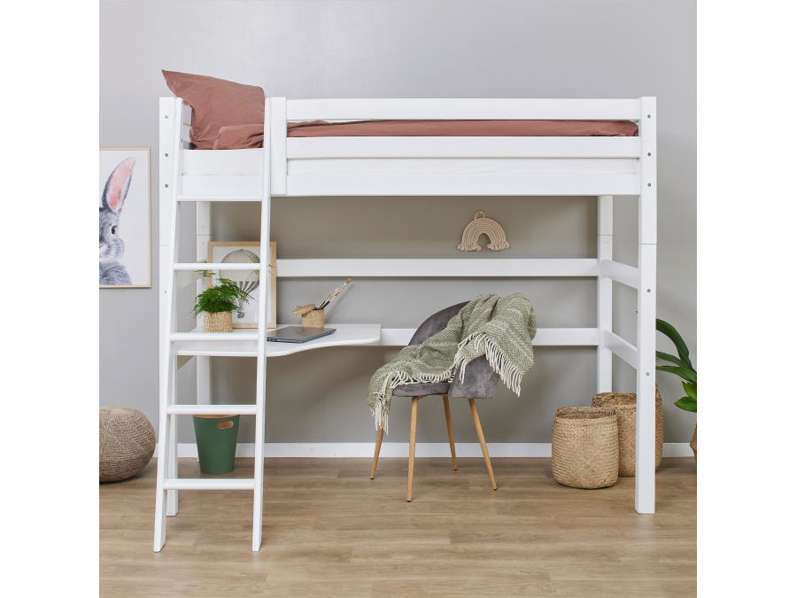 Hoppekids ECO Luxury hoogslaper met bureau en lounge 90x200 - schuine ladder - luxe bodem - Afbeelding 14