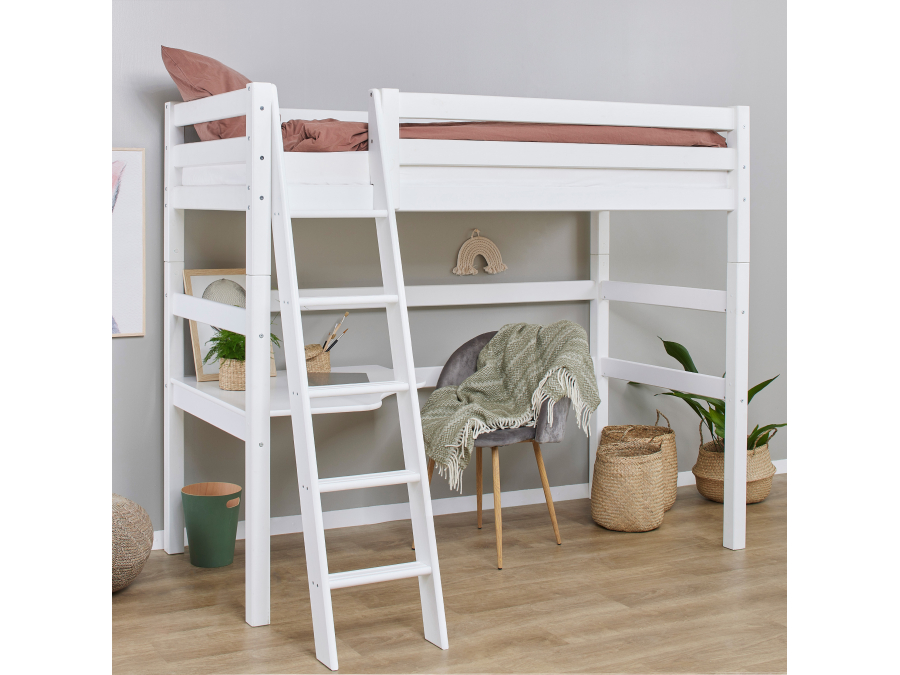 Hoppekids ECO Luxury hoogslaper met bureau en lounge 90x200 - schuine ladder - luxe bodem - Afbeelding 13