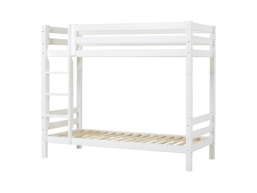 Hoppekids ECO Luxury hoog stapelbed 90x200 - rechte ladder - luxe bodems