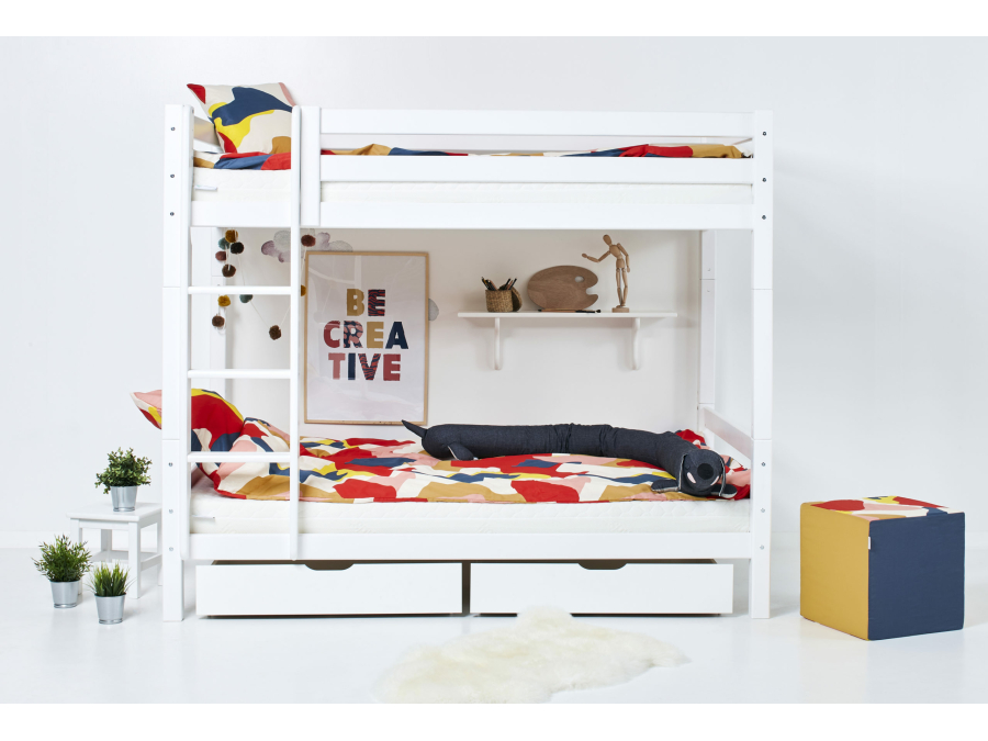 Hoppekids ECO Luxury hoog stapelbed 120x200 - rechte ladder - Afbeelding 6