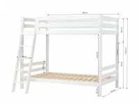 Hoppekids ECO Luxury hoog stapelbed 120x200 - schuine ladder - Afbeelding 4