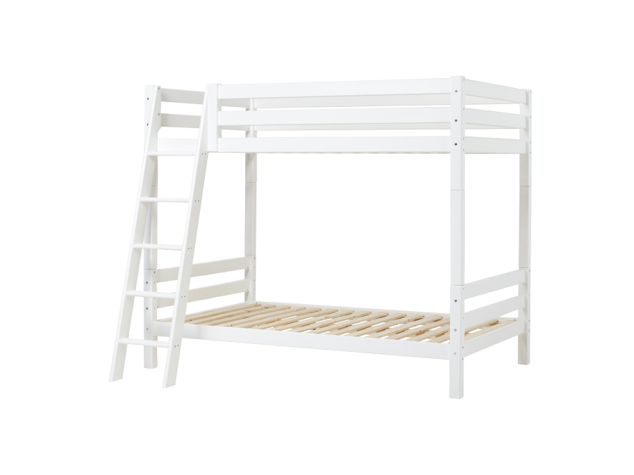 Hoppekids ECO Luxury hoog stapelbed 120x200 - schuine ladder