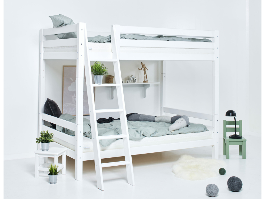Hoppekids ECO Luxury hoog stapelbed 120x200 - schuine ladder - Afbeelding 3