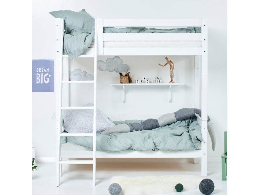 Hoppekids ECO Luxury hoog stapelbed 70x160 - schuine ladder - Afbeelding 2