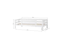 Hoppekids ECO Luxury bedbank met 1/2 uitvalbeschermer 90x200 - luxe bodem - Afbeelding 4
