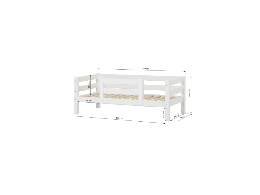 Hoppekids ECO Luxury juniorbed met 1/2 uitvalbeschermer 70x160 - Afbeelding 5