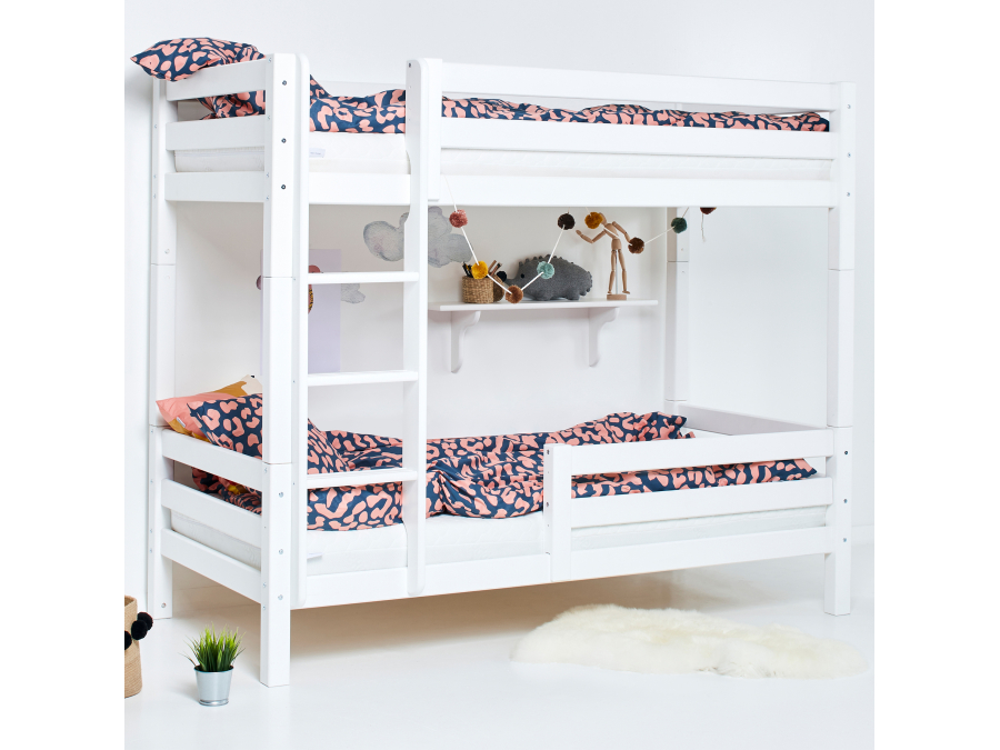 Hoppekids ECO Luxury hoog stapelbed met uitvalbeschermer 90x200 - rechte ladder - Afbeelding 3