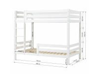 Hoppekids ECO Luxury hoog stapelbed met uitvalbeschermer 120x200 - rechte ladder - Afbeelding 4