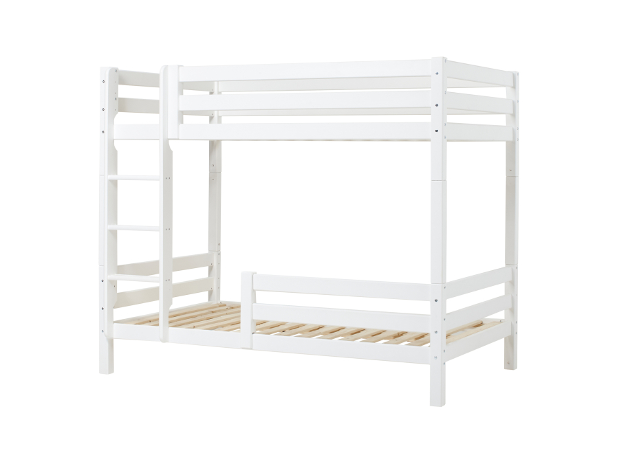 Hoppekids ECO Luxury hoog stapelbed met uitvalbeschermer 120x200 - rechte ladder