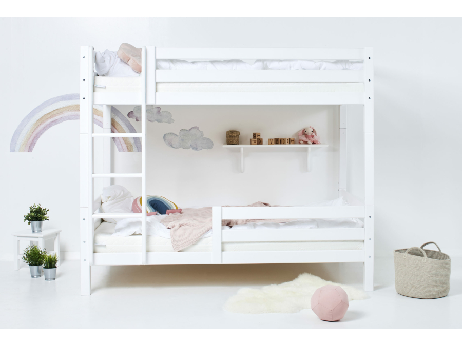 Hoppekids ECO Luxury hoog stapelbed met uitvalbeschermer 120x200 - rechte ladder - Afbeelding 2