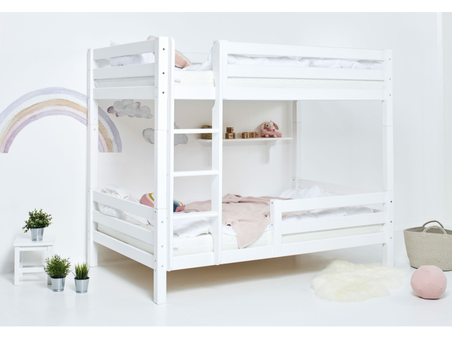 Hoppekids ECO Luxury hoog stapelbed met uitvalbeschermer 120x200 - rechte ladder - Afbeelding 3