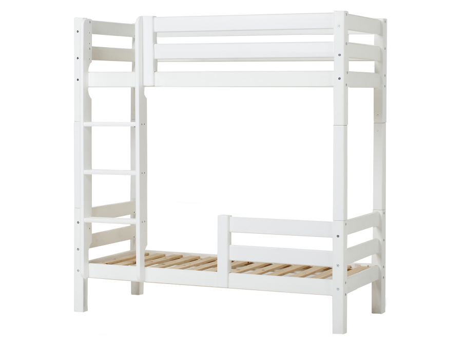 Hoppekids ECO Luxury hoog stapelbed met uitvalbeschermer 70x160 - rechte ladder
