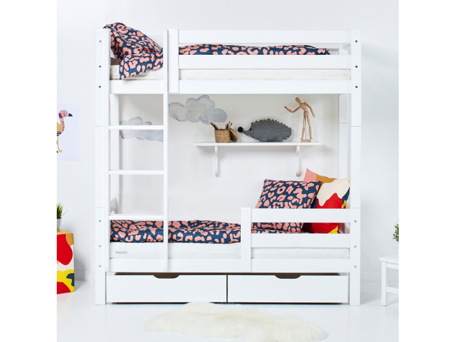 Hoppekids ECO Luxury hoog stapelbed met uitvalbeschermer 70x160 - rechte ladder - Afbeelding 5