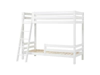 Hoppekids ECO Luxury hoog stapelbed met uitvalbeschermer 90x200 - schuine ladder - luxe bodems