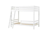 Hoppekids ECO Luxury hoog stapelbed met uitvalbeschermer 120x200 - schuine ladder