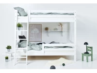 Hoppekids ECO Luxury hoog stapelbed met uitvalbeschermer 120x200 - schuine ladder - Afbeelding 2