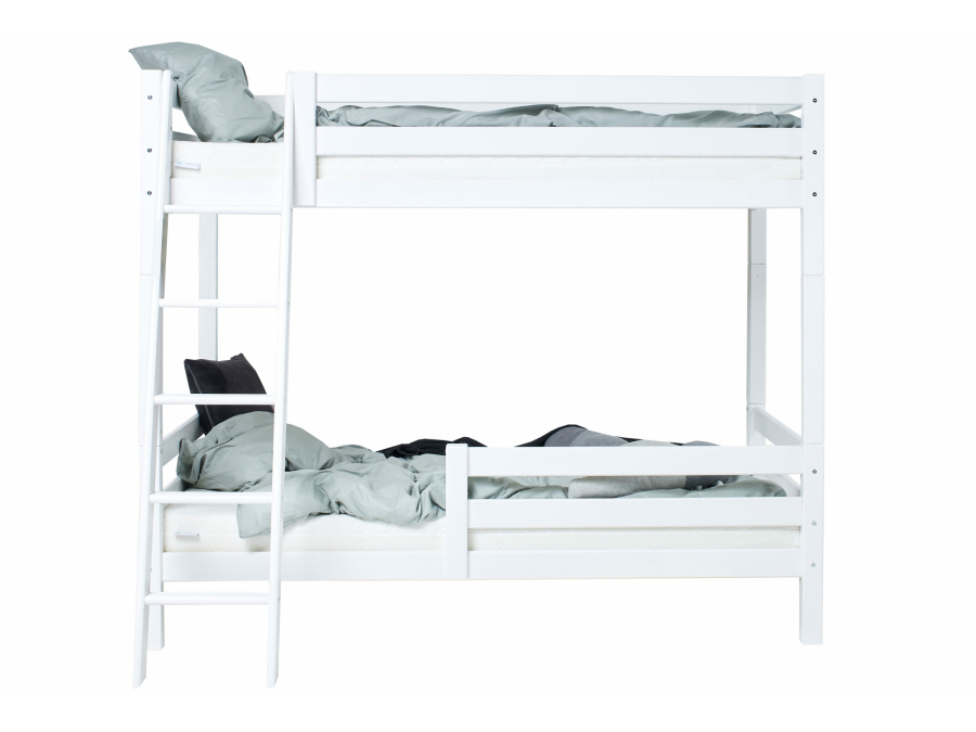 Hoppekids ECO Luxury hoog stapelbed met uitvalbeschermer 120x200 - schuine ladder - Afbeelding 4