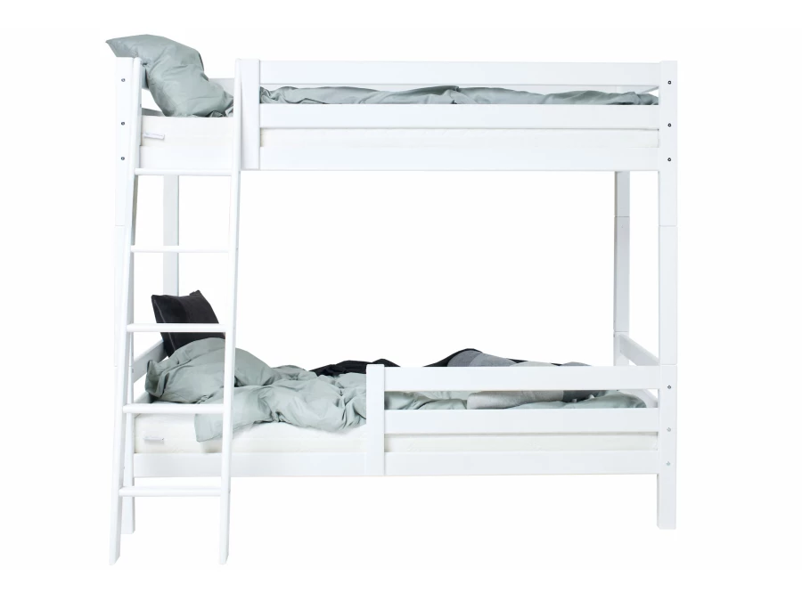 Hoppekids ECO Luxury hoog stapelbed met uitvalbeschermer 120x200 - schuine ladder - Afbeelding 4