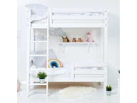 Hoppekids ECO Luxury hoog stapelbed met uitvalbeschermer 70x160 - schuine ladder - Afbeelding 2