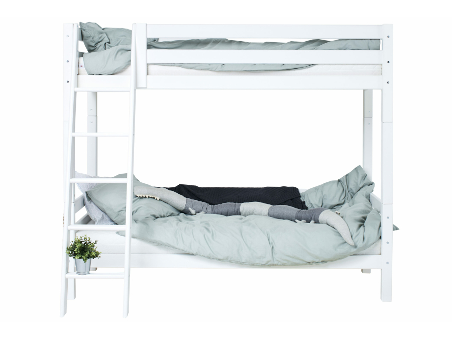 Hoppekids ECO Luxury hoog stapelbed 90x200 - schuine ladder - luxe bodems - Afbeelding 4