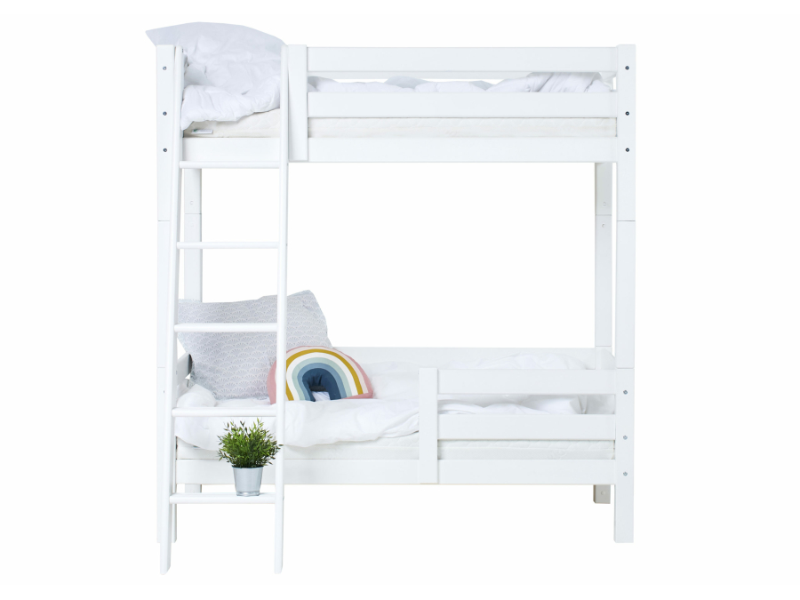 Hoppekids ECO Luxury hoog stapelbed met uitvalbeschermer 70x160 - schuine ladder - Afbeelding 5