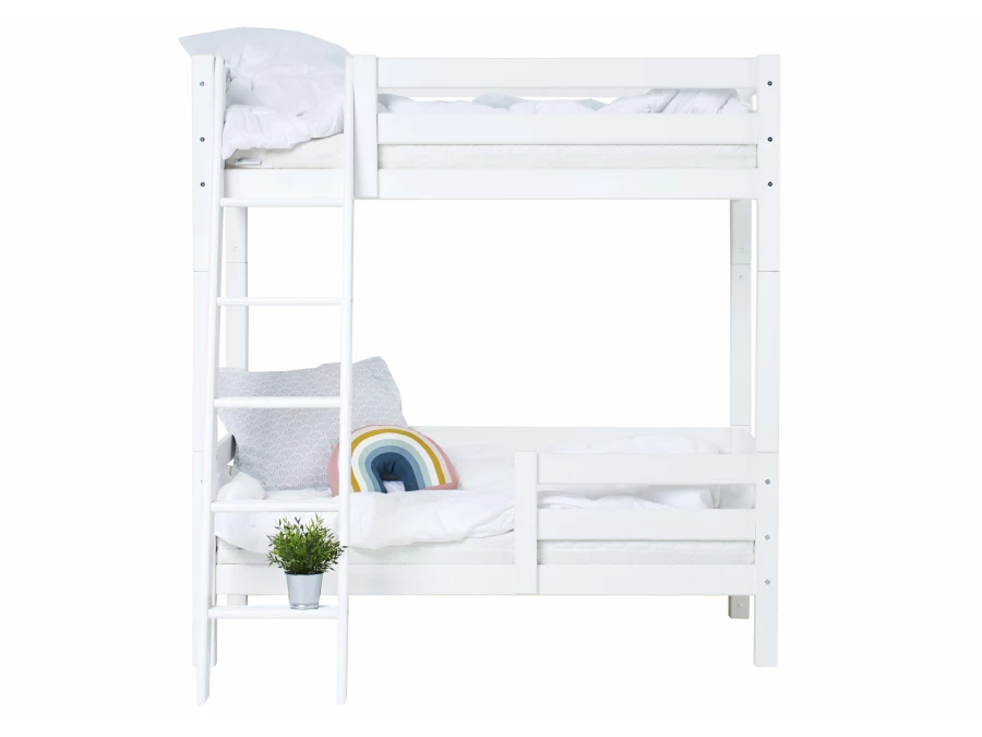 Hoppekids ECO Luxury hoog stapelbed met uitvalbeschermer 70x160 - schuine ladder - Afbeelding 5