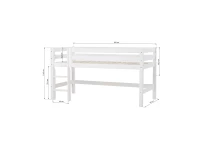 Hoppekids ECO Luxury halfhoogslaper 90x200 - rechte ladder - Afbeelding 6