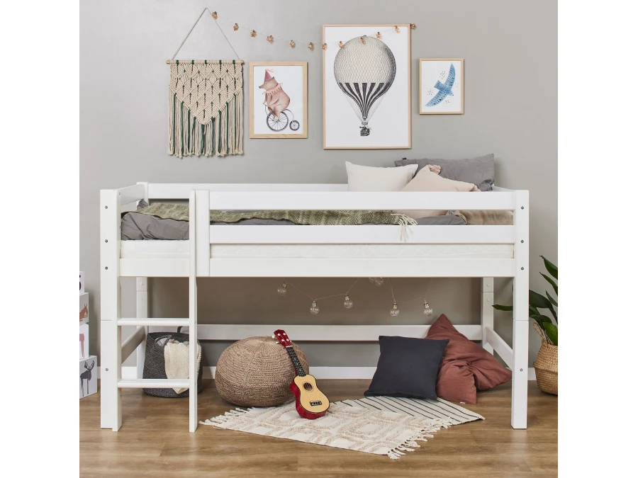 Hoppekids ECO Luxury halfhoogslaper 90x200 - rechte ladder - Afbeelding 2